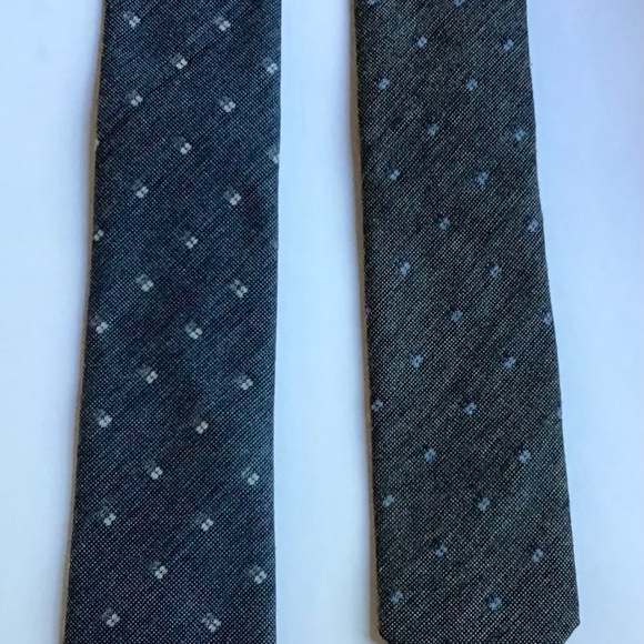 2 Fabio Ferretti. Grey , blue motifs wool & Silk Tie.Made in Italy 🇮🇹 - Picture 5 of 5